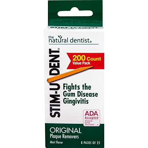 STIM-U-DENT Plaque Removers, Value Pack, Mint, 8 pk 25 ea (Pack of 6)