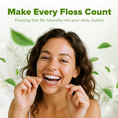 OHM Floss Natural Silk Dental Floss Refill, Plastic-Free & Non-Toxic, Naturally Waxed with Candelilla, 100% Vegan & Compostable, 218 YD/200m Eco Friendly Oral Care (Natural Mint) - 4 Pack of 54 YD 4 Pack (Refillable Floss 220yds)