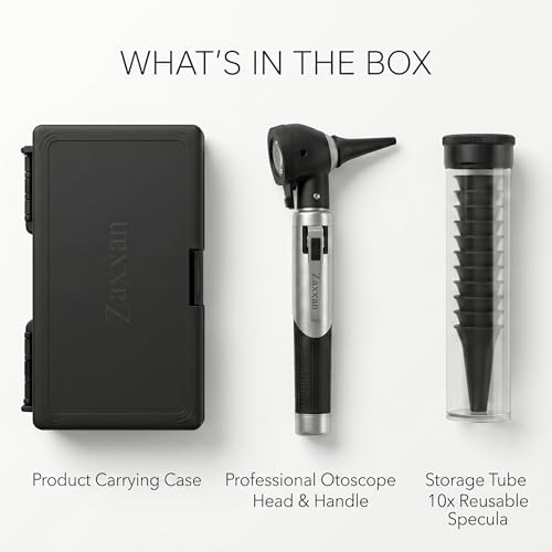 Professional Otoscope – Precision Optical Lens Ear Scope for Home Use, Infections & Canal Exams | Easy for Parents, Students & Clinicians | Includes Specula Kit & Premium Hard Shell Case