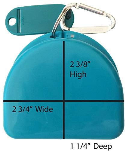 Field Hockey (Aqua) Mouthguard case Mouth Guard Case Retainer Case - Field Hockey Chick Aqua