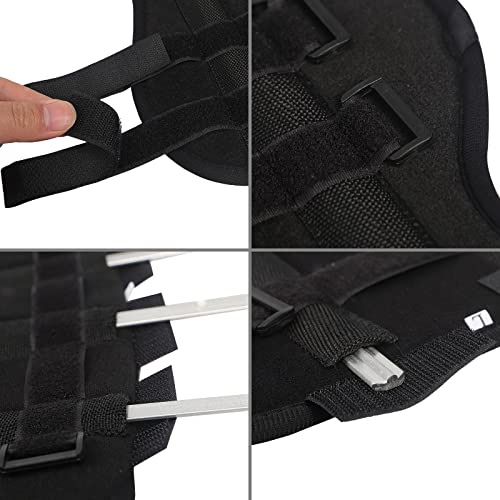 Kids Teens Knee Brace Splint Full Leg Calf Compression Support Sleeve Stabilizer Knee Immobilizer Brace Protector ACL MCL Meniscus Tear Arthritis Pain Relief Shin Knee Night Splint Guard Wraps (Black, Medium, for 4-7 yrs) Black