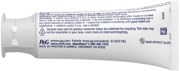 Crest 3D White Stain Eraser Teeth Whitening Toothpaste, Polishing Mint, 3.1 oz - Pack of 3