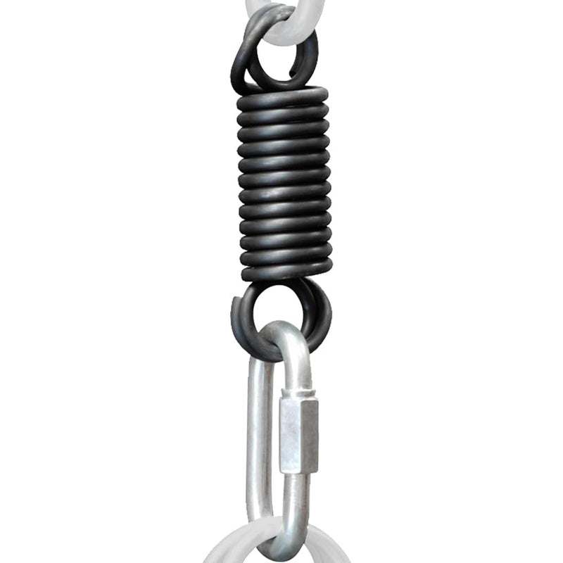 Meister Professional Heavy Bag Spring for Punching Bags up to 250lb - Black Spring w/ Screwlock Carabiner