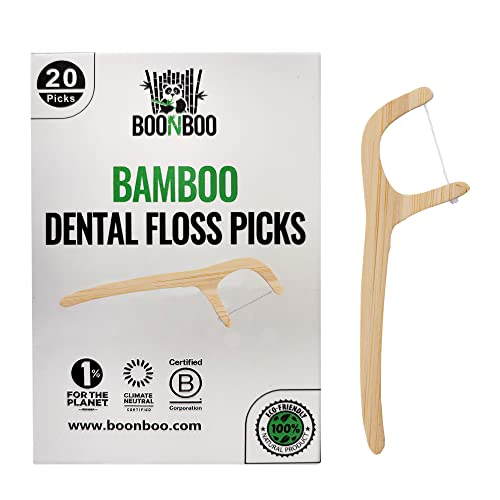 BOONBOO Dental Floss + Floss Picks + Toothpicks + Toothpaste + Charcoal Whitening Powder