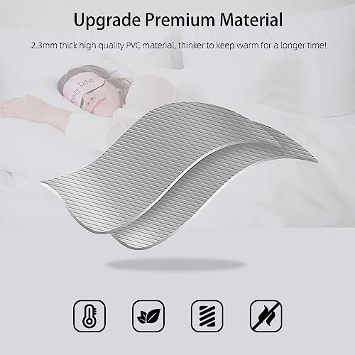 Hot Water Bottle with Cover - Premium Soft Knitted Cover - 2L Large Capacity - Hot Water Bag for Menstrual Cramps, Neck and Shoulder Pain Relief, Hot and Cold Therapies, Hand Feet Warmer Light Grey