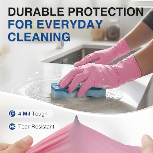 Schneider Medical Nitrile Exam Gloves, Powder & Latex Free, Pink Small 100