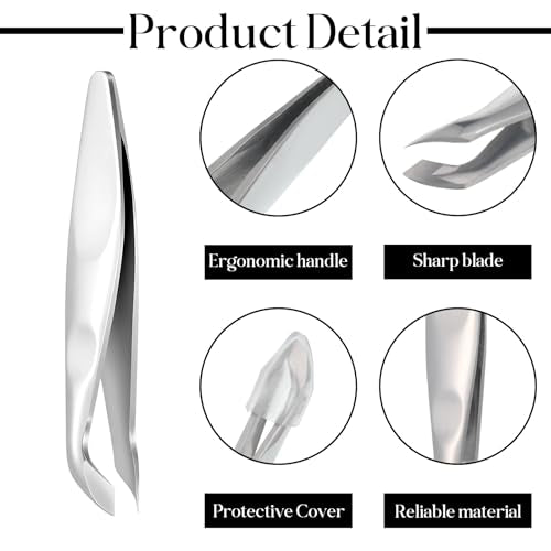 3Pcs Mini Cuticle Trimmer, Stainless Steel Cuticle Nail Clippers