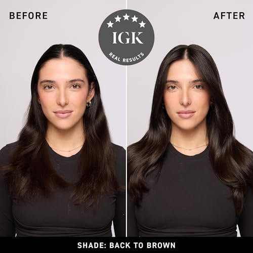 IGK Permanent Hair Dye Color Kit, Back to Brown 5N, 100% Gray Coverage Natural Brown 4.75 Ounce (Pack of 1) Permanent Color Kit