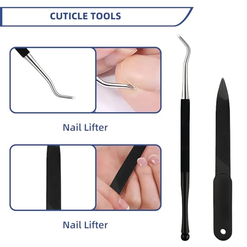 Toenail Clippers for Seniors Thick Toe:Wide Opening, Sharp Heavy Duty Ingrown, Toe Nail Clippers Nail Cutter Long Handle with Slanted Blade,5Pcs Large Toenail Cutters Set for Men