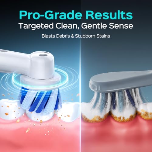 COSLUS C30 Electric Toothbrush for Adults & C60 Rechargeable Rotating Electric Toothbrush for Deep Clean Pink 2Pcs