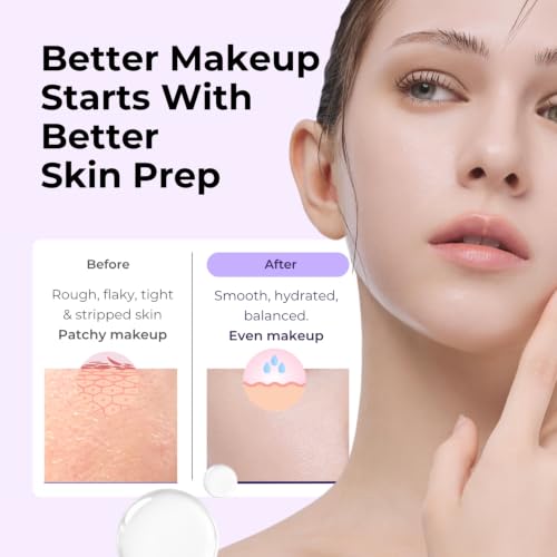 PUL & SAHM De-Flake & Hydrate Skin Prep Toner, Lactic Exfoliant, Gentle AHA Resurfacing for Smooth, Refined Skin Texture & Barrier Comfort, Dermatologist Tested, Non-Comedogenic, 24-Free