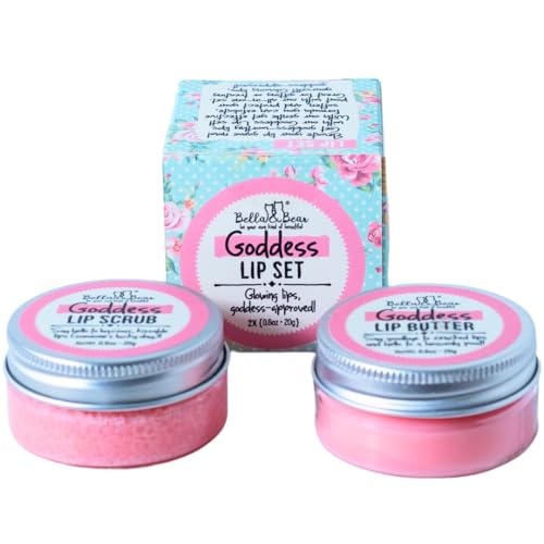 Bella & Bear Goddess Lip Scrub & Lip Butter Set