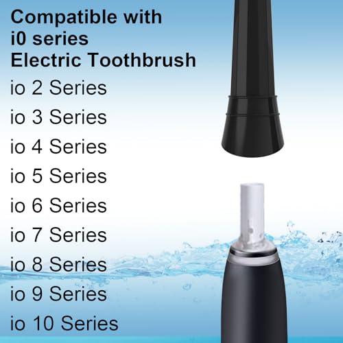 Replacement Heads Compatible with Oral B iO 3 4 5 6 7 8 9 10 Series Electric Toothbrush,8pack,Black