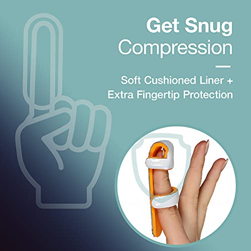 Armor Aluminum Baseball Finger Straightening Splint with Foam Lining to Immobilize Jammed Fingers, Mallet Injuries, or Knuckle Fractures Large