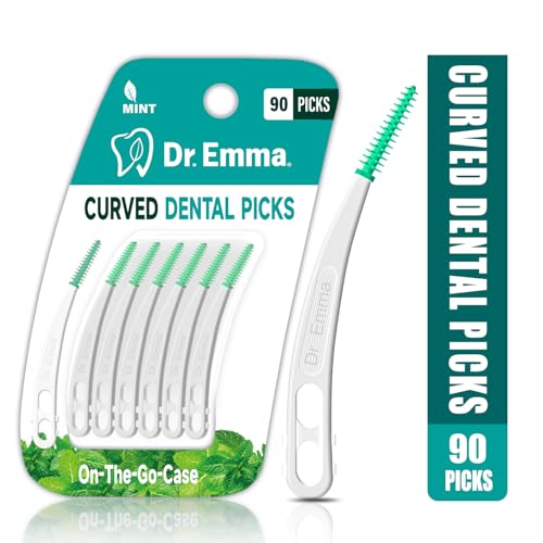 Dr. Emma Dental Picks 100Ct/Pack, 2 Pack and Curved Tooth Picks 90Ct/Pack, 2 Pack