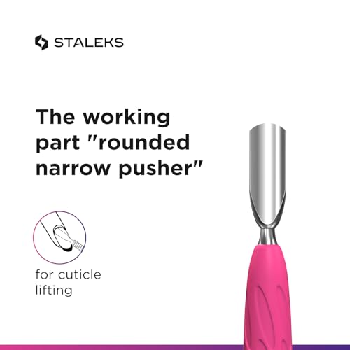 STALEKS PRO UNIQ Cuticle Pusher, Rounded Pusher & Cleaner 152 mm