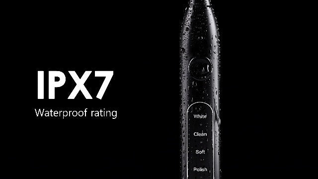 Electric Toothbrush for Adults with 8 Replacement Brush Heads, Travel Bag, 5 Cleaning Modes, IPX7 Waterproof, Rechargeable, Smart Timer, Black Whitening Power Toothbrush Set