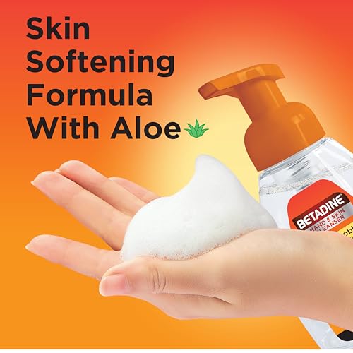 Betadine Antiseptic Cleansing Foam Pump, 8oz, Antibacterial Body Wash
