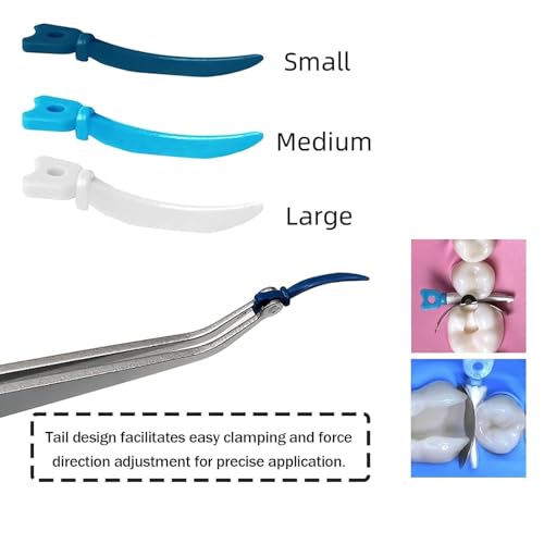Dental Sectional Matrix System Set, W5 Dental Wedges Plastic, Dental Matrix Holder Clamp Tweezers Forceps. (72PCS Wedges) 72PCS Wedges