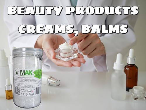 Mak Menthol Crystals 1 lb - Pure Organic 100% Natural - Menthol Crystals from Mint Crystal Mints Mentha Arvensis - Comes in a Jar for Long-Lasting Freshness
