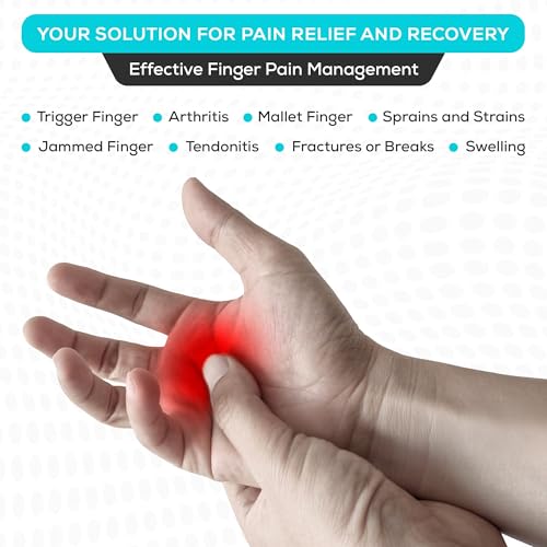 MedVance Finger Splint Universal Finger Straightener Brace & Support 3 Pack Double Strap Small
