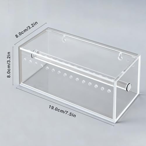 CroBlissful Orthodontic Power Chain Organizer Case 7.5 × 3.2 Inches Dental Elastic Rubber Band Holder Dispenser Clear Acrylic with Dust-proof Lid for Clinic Efficiency Storage Dental Office Supply