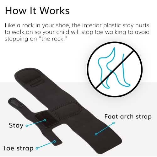 BraceAbility Toe Walking Braces for Kids - Patented Pediatric Foot Supports To Prevent Tip Toe Walking, Cerebral Palsy Equipment, Autism, ADHD, Aspergers, Youth Neurological Disorders (M - Pair) Medium