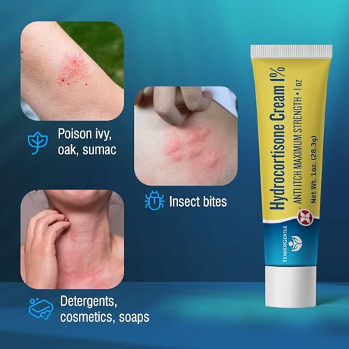 1% Hydrocortisone Cream Maximum Strength - 1 oz of Anti Itch Cream for Itching and Rashes - for Eczema, Poison Plants, Insect Bites, and More 1 Pack