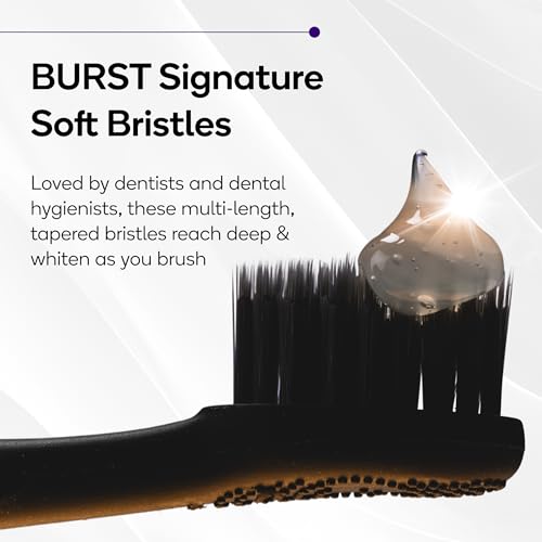 Burst Original Sonic Electric Toothbrush for Adults (Black) | Soft Bristle Black