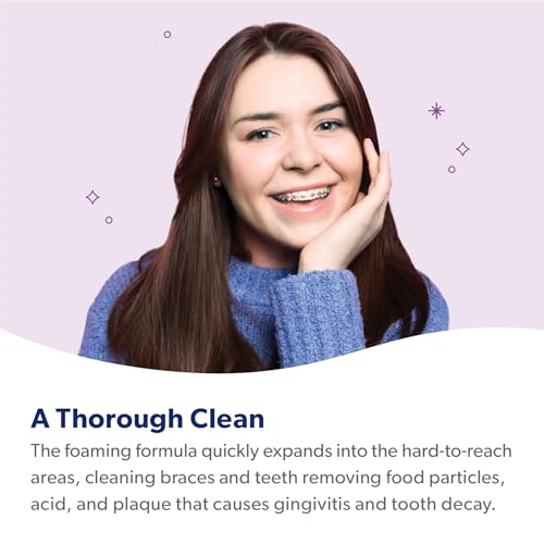 EverSmile Braces Care Bundle for Kids: OrthoFoam (50ml) + TrayBrush U-Shaped Toothbrush – Deeply Cleans All Your Teeth & Gums at Once, Even Under Metal & Ceramic Braces, Brackets & Wires Child