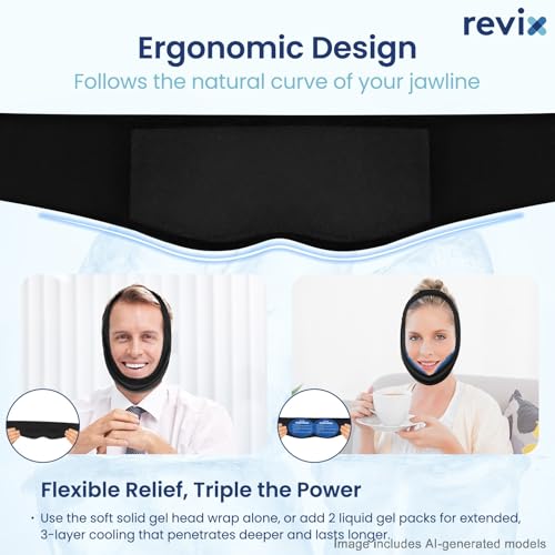 REVIX 30-Min Wisdom Teeth Ice Pack Head Wrap with 3-Layer Gel Cooling