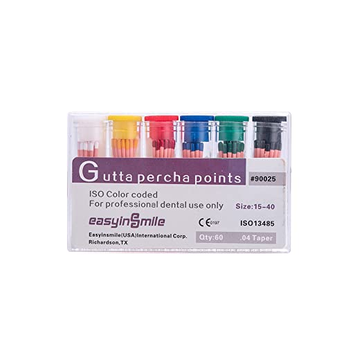SNAWOP Gutta Percha Paper Points 2 Packs .02/.04/.06 Taper for Dental Endodontic Root Canal Treatment (#15-40, .04 Taper) #15-40