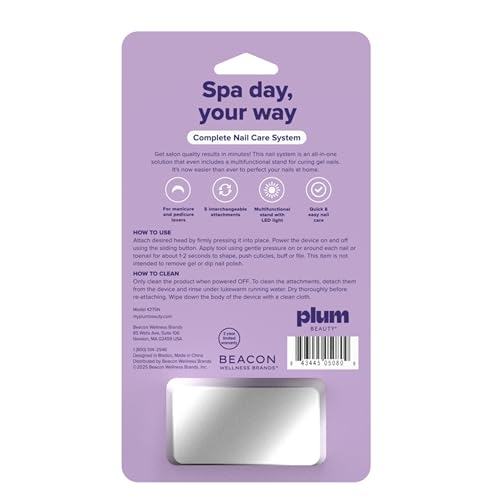 Plum Beauty Complete 5-in-1 Nail Care System – Manicure & Pedicure Kit