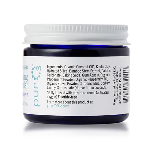 PurO3 Ozonated Toothpaste Powder, Natural Teeth Whitening & Plaque Remover