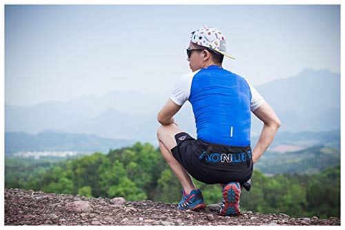 AONIJIE Lovtour Running Belt Waist Pack, Flip Waist Belt,with 250ml Soft Water Bottle Free and Lightweight for Marathon Climbing Jogging Cycling Workout Fitness Mobile Phone Holder BLACK S-M
