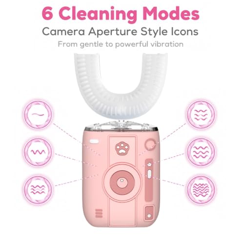 Adult Ultrasonic Electric Toothbrush, u Shaped autobrush Pink