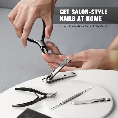 FERYES Ultimate Toenail Clippers for Seniors Thick Toenails, Premium Stainless Steel Nail Clippers for Nails 5Pcs– Ideal for Men, Women Ingrown Toenail Tools & Nail Clippers