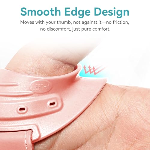 FORTEMOTUS CMC Thumb Brace, Upgrade Thumb Splint for CMC Joint Pain Relief Medium Pink - Left Hand