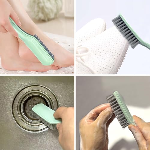 Nail Brush Foot Brush Curved Handle Grip Hand Fingernail Scrub Brush Home Laundry Cleaning Shoes Clothes Toes Nails Feet Scrubber,4 PCS