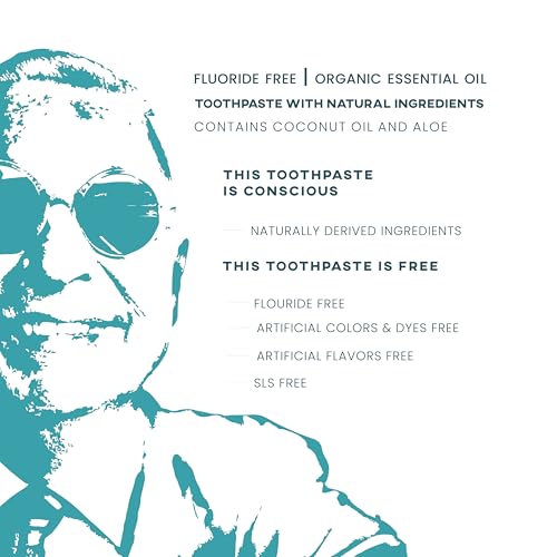 Fluoride-Free Mint Toothpaste for Fresh Breath, Gentle on Teeth, Natural Ingredients, Eco-Friendly Bioplastic Tube, Sustainable Oral Care for Adults and Kids (3 Pack, Mix) 1.33 Fl Oz (Pack of 3)