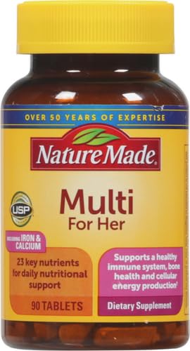 Nature Made Women's Multivitamin Tablets, 90 Count for Daily Nutritional Support† (Packaging May Vary)
