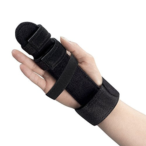 OTC Finger Immobilizer Hand Splint, Fracure Recovery Support, Medium, Black
