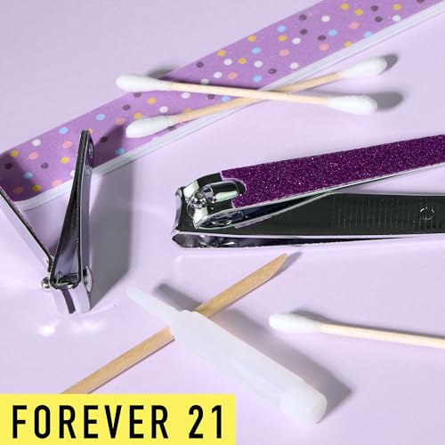 Forever 21 Nail Clippers Set - 2pc Purple Glitter Nail Clipper - 2 Pack,