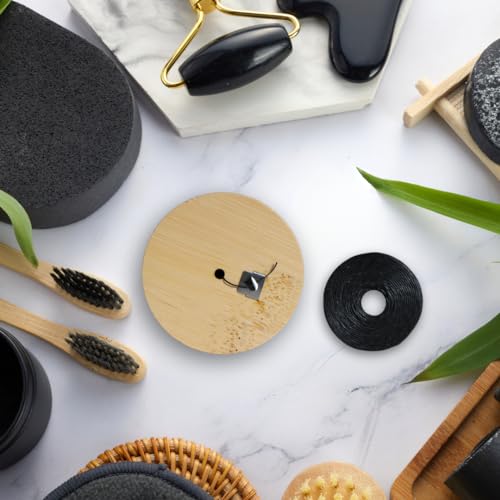 Charcoal Dental Floss with Bamboo Holder and 8 Pack Refill