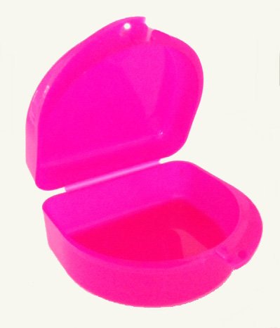 Lacrosse 7 Standing Sticks Retainer and Mouthguard Case with Carabiner, Durable Mouthguard Case for Sports, Retainer Holder for Travel and Protection, Ideal for Secure Storage - Pink