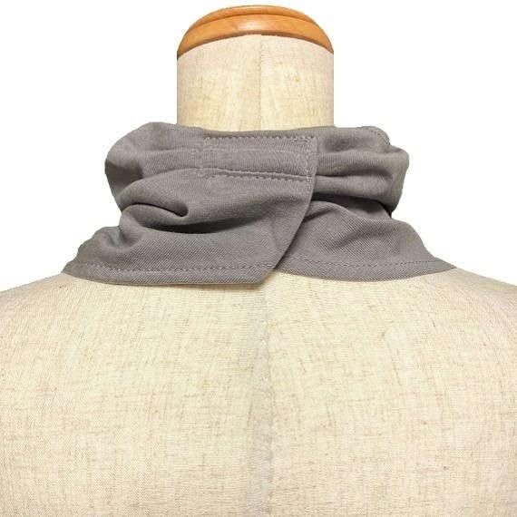 [Malliah] [For hiding scars such as tracheostomy and laryngectomy] Velcro tape bandana neck cover: Jersey stone gray - BeesActive Australia