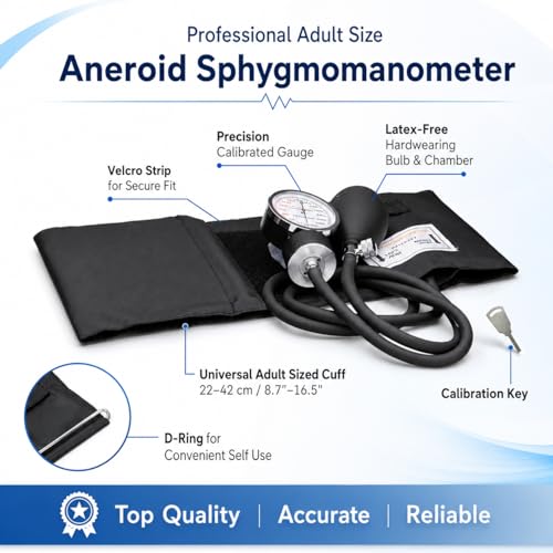 NOVAMEDIC Adult Self-Taking Manual Blood Pressure Cuff & Stethoscope Kit