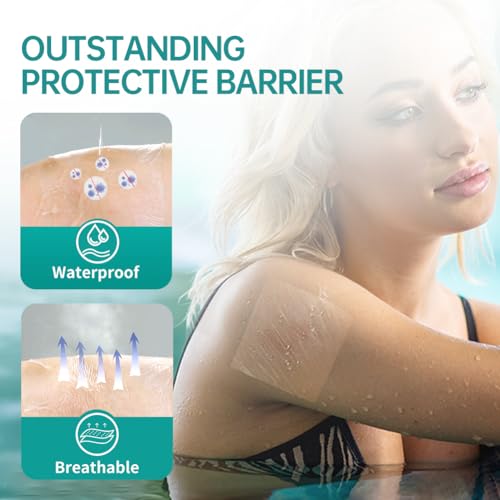 Dimora Waterproof Transparent Film Dressing, Large Clear Wound Bandages 6x8 inch 50 Pack, Post Surgical Skin Protector, Adhesive Medical Pad for Swimming,Showering,Tattoo Aftercare,IV Fixing 6"x 8"(50 PCS)