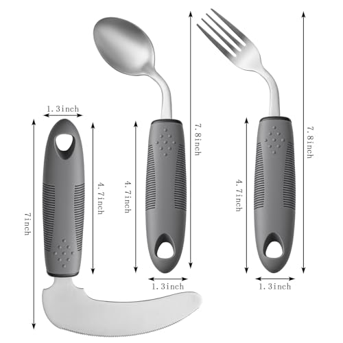 Rocker Knife Adaptive Utensils for Parkinson's & Arthritis, Right‑Handed