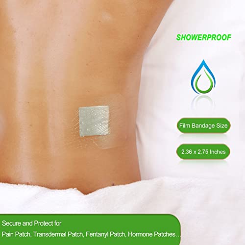 NeuHeils Transparent Film Dressing 2 3/8'' x 2 3/4'', 200 Pack, Waterproof Wound Cover Bandage, Clear IV Catheter Tape, Adhesive Patch, Shower Shield 2 3/8'' x 2 3/4'' (Pack of 2)